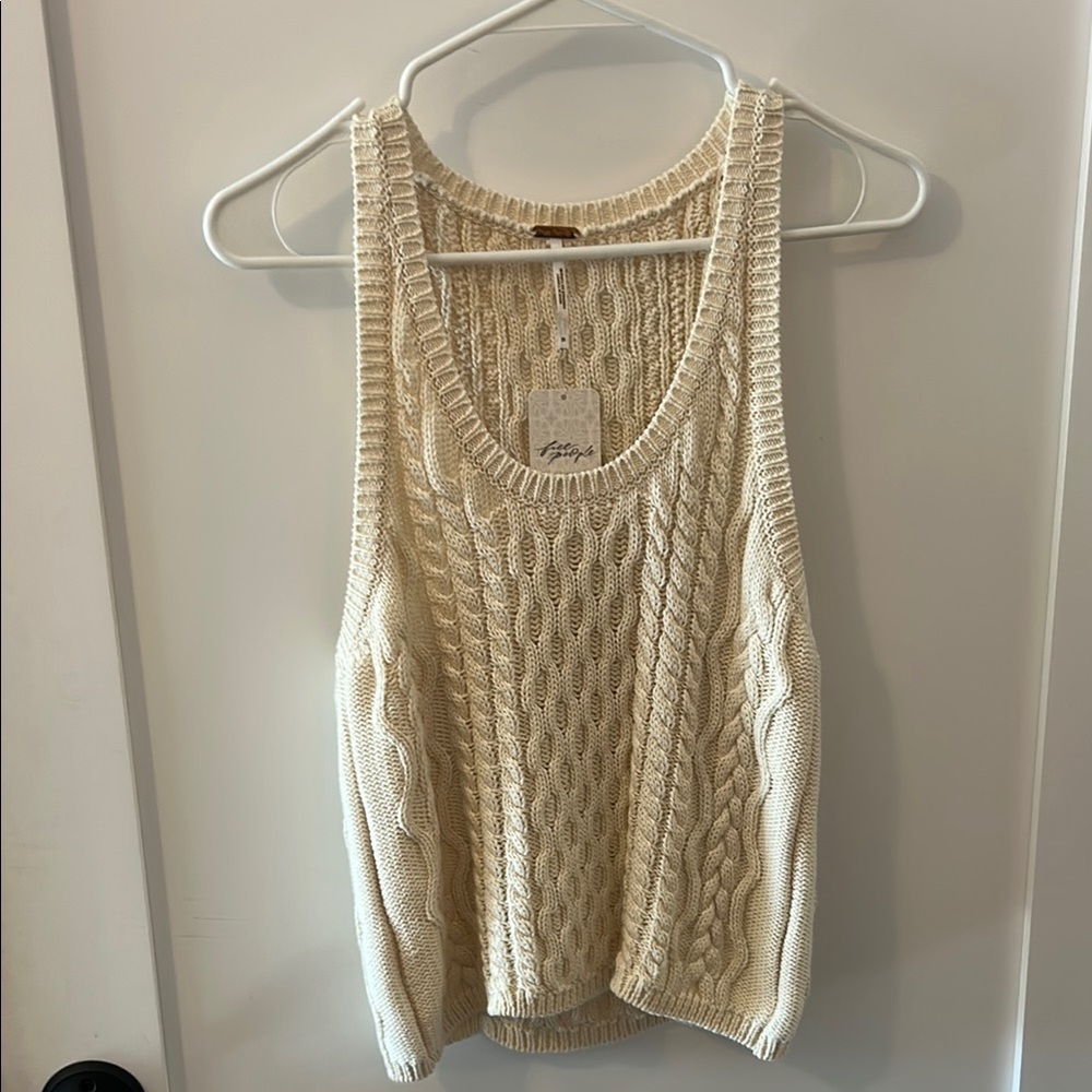 Free People Cable Knit Tank Too